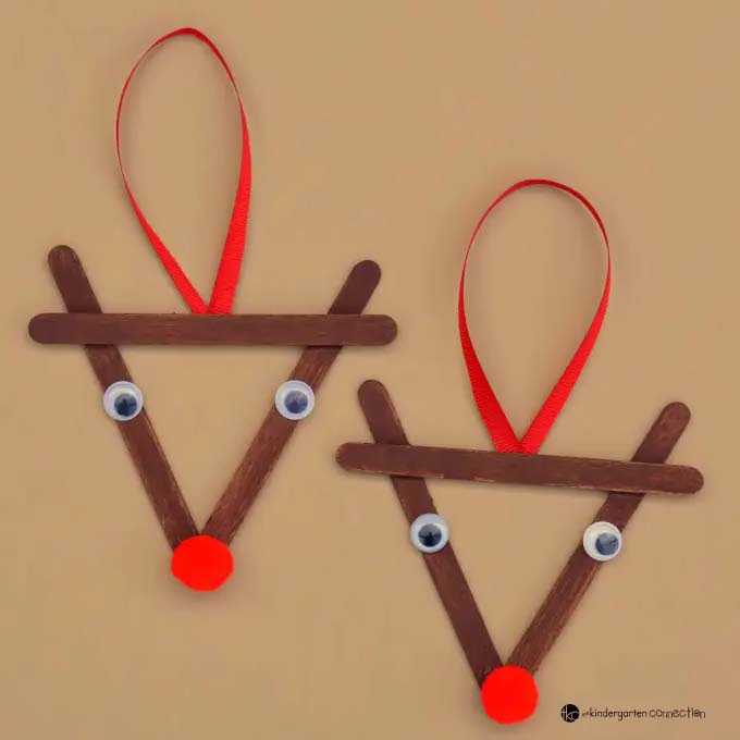 Popsicle Stick Reindeer Kid Christmas Ornament #Christmas #ornaments #kids #diy #decorhomeideas