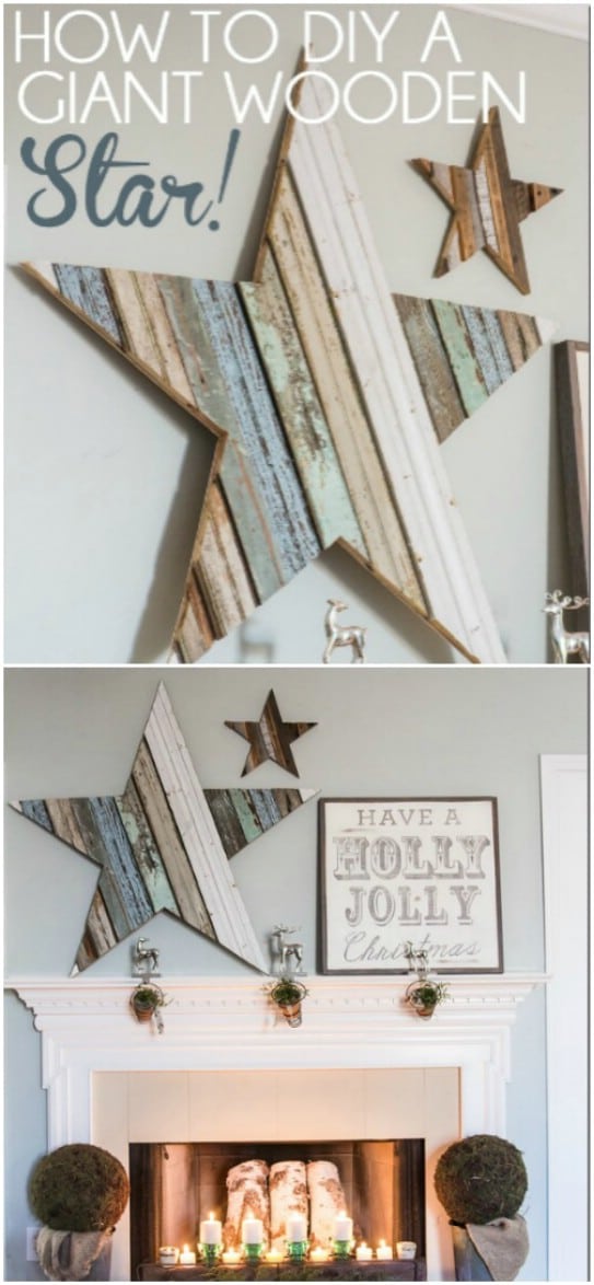 Reclaimed Wooden Star #Christmas #reclaimedwood #decorhomeideas