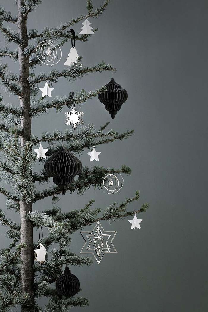 Scandinavian Tree Ornaments #Christmas #minimalist #decor #decorhomeideas