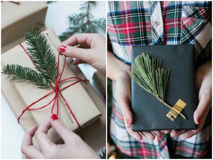 Simple Holiday Gift Wrapping #Christmas #minimalist #decor #decorhomeideas