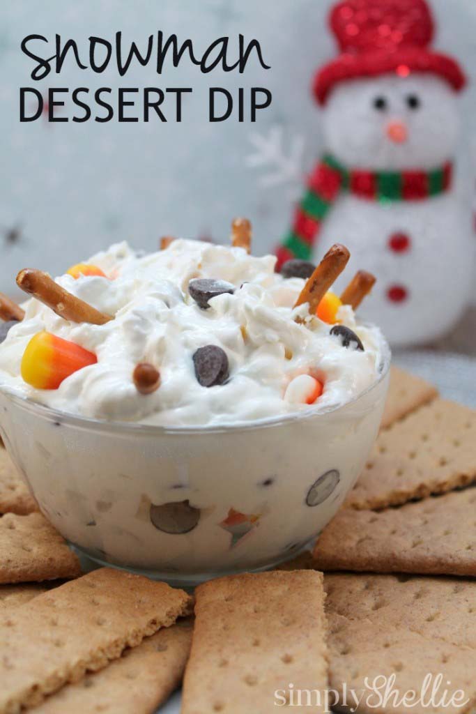 Snowman Dessert Dip #Christmas #dips #decorhomeideas