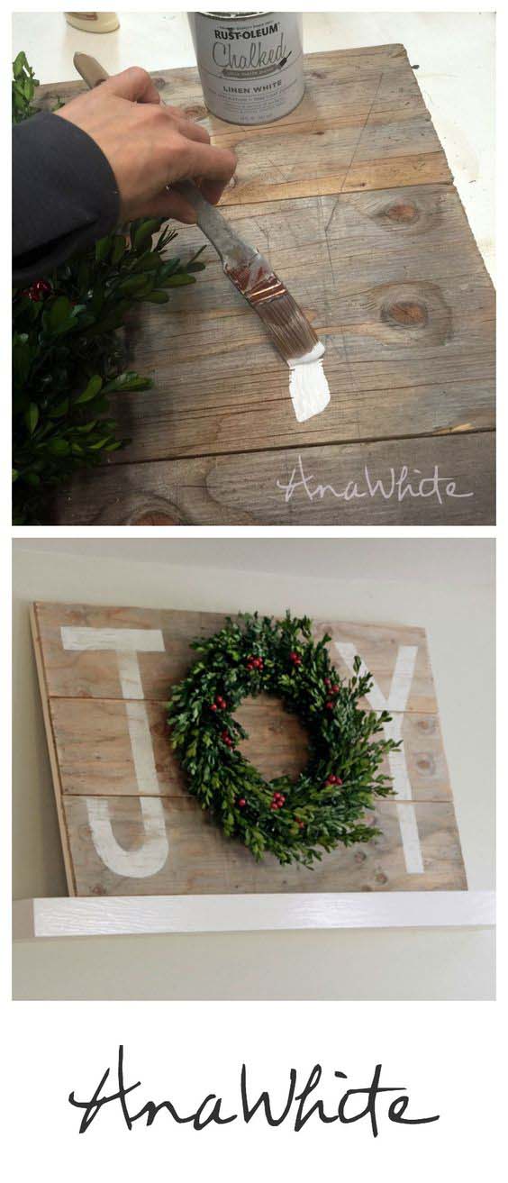 Spread the Joy #Christmas #walldecor #diy #decorhomeideas