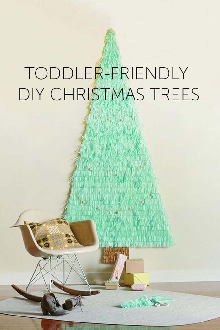 Toddler-friendly DIY Christmas Tree #Christmas #Christmastree #decorhomeideas