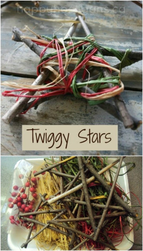 Upcycled Twig Christmas Stars #Christmas #reclaimedwood #decorhomeideas