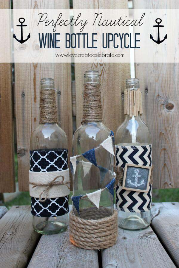 Wine Bottle Upcycle #winebottle #crafts #repurpose #decorhomeideas