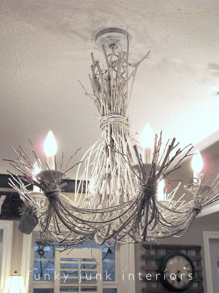 Winter Palace Sculpted Twig Chandelier #branches #homedecor #decorhomeideas