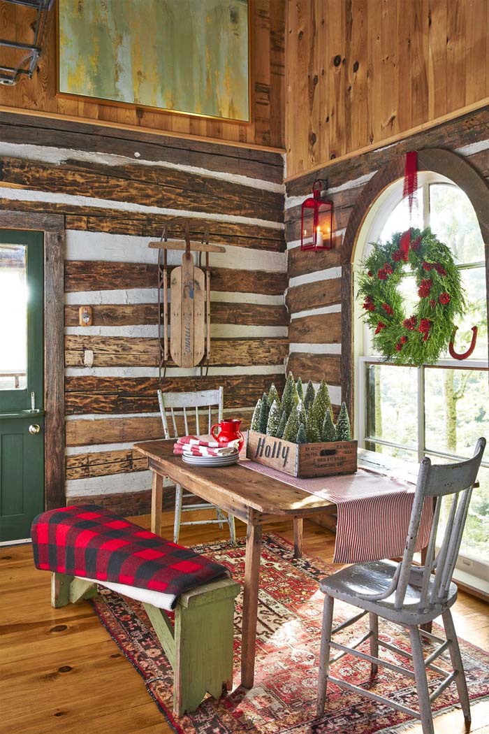 Add Rustic Charm #Christmas #stylish #decorhomeideas