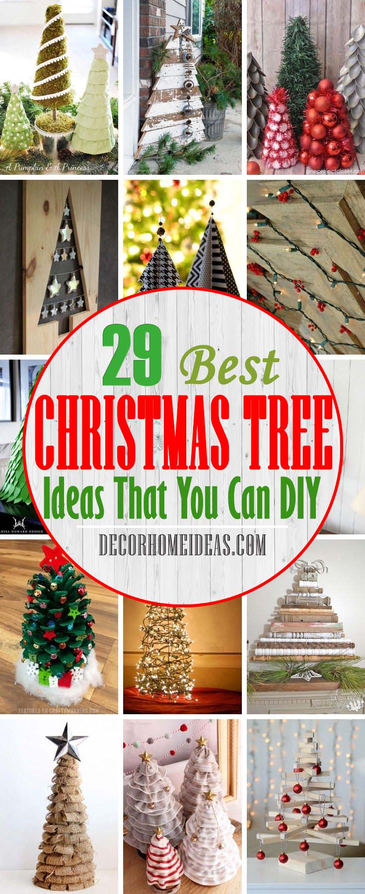 Best DIY Christmas Tree Ideas. People have started to think outside the box and now go for something more unconventional. Although Christmas is all about tradition, people been coming up with creative Christmas tree ideas so they can have unique décor. #decorhomeideas