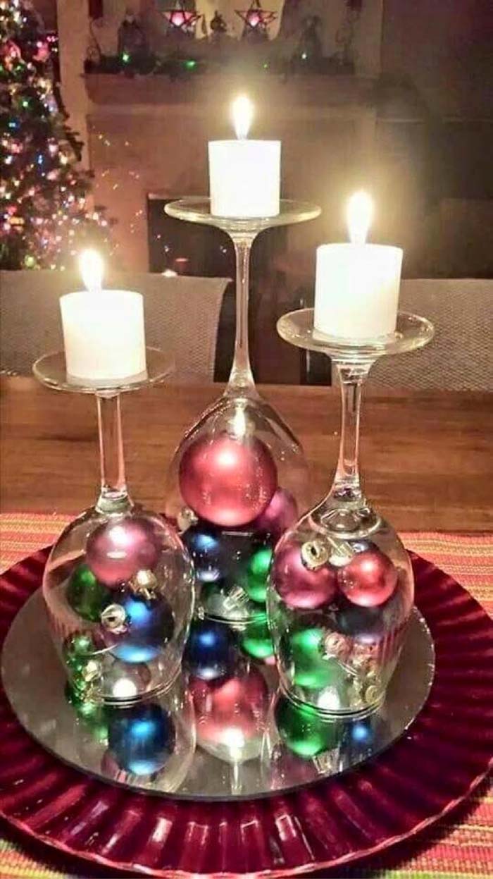 Candelabra of Christmas Joy #Christmas #indoordecorations #decorhomeideas