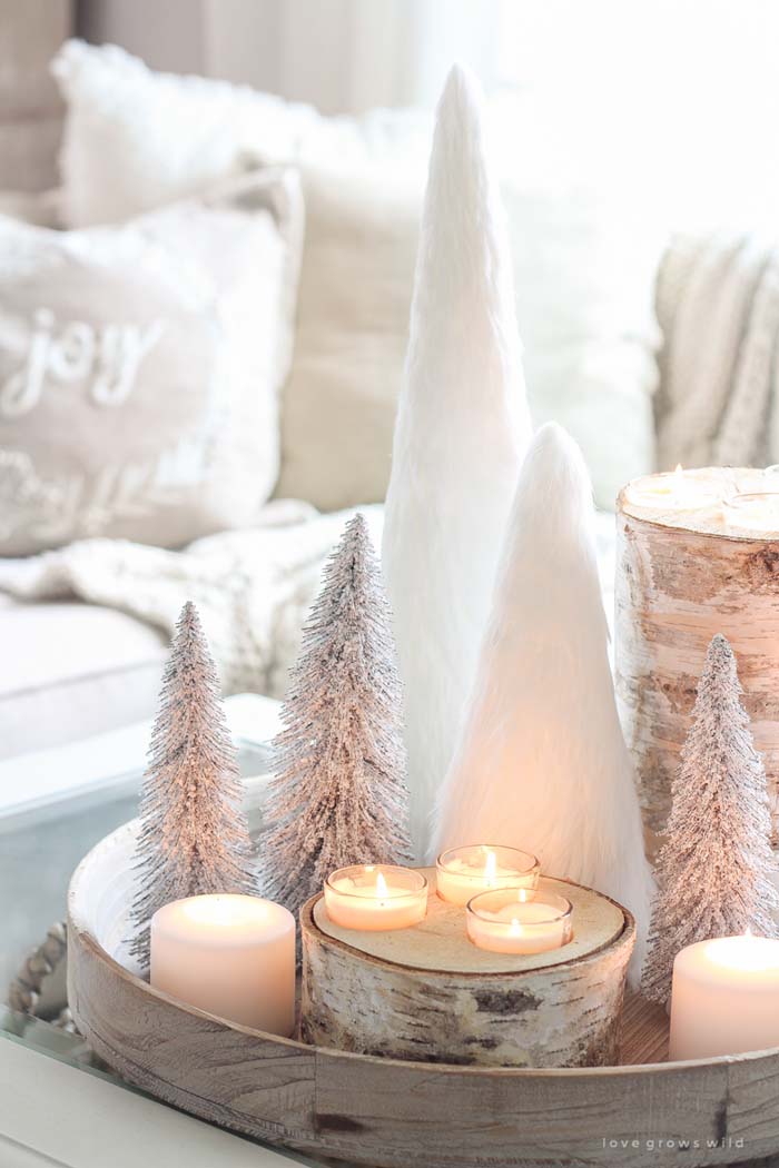 Christmas in the Living Room #Christmas #cheap #elegant #decorhomeideas