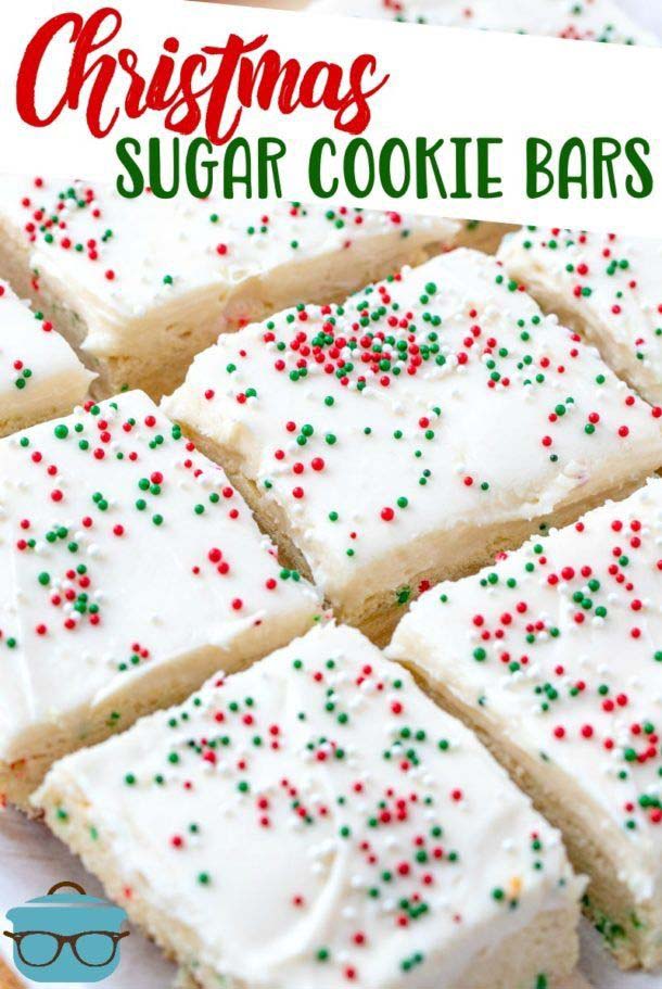 Christmas Sugar Cookie Bars #Christmas #treats #decorhomeideas