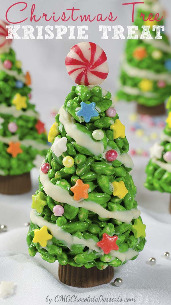 Christmas Tree Krispie Treat #Christmas #treats #decorhomeideas