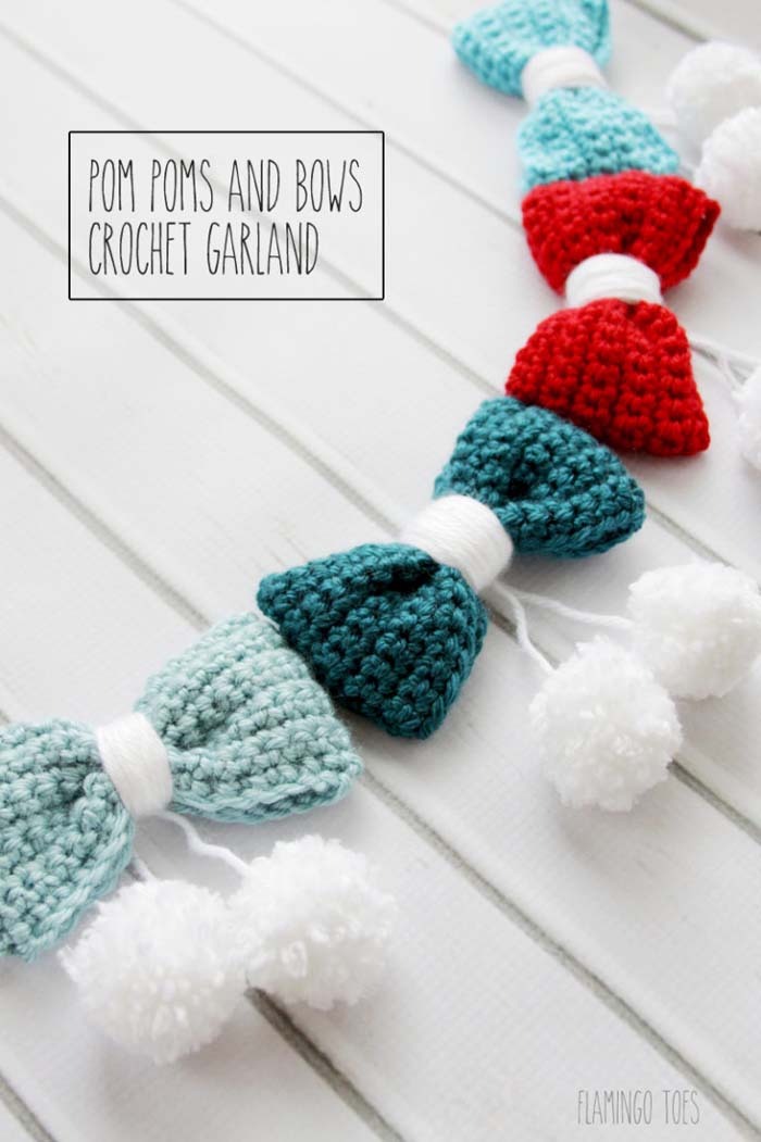Creative Crocheting #Christmas #DIY #garland #decorhomeideas