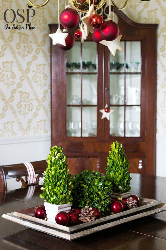 Dining Room Decor Ideas #Christmas #indoordecorations #decorhomeideas