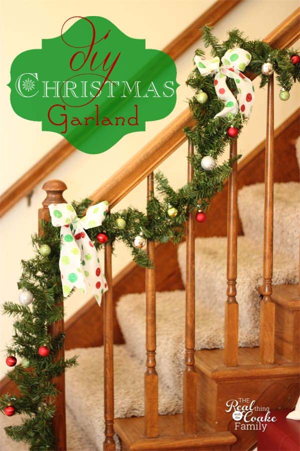 DIY Christmas Garland #Christmas #DIY #garland #decorhomeideas