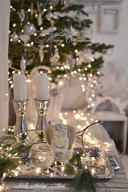 Elegant Silver Centerpiece #Christmas #cheap #elegant #decorhomeideas