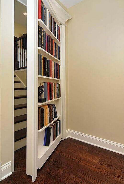 30 Clever Door Ideas That Are, False Bookcase Door