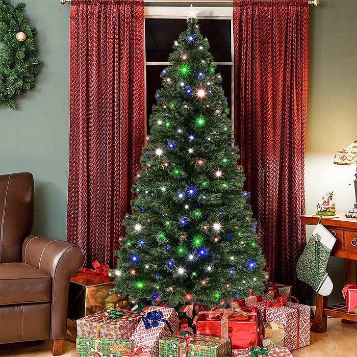 Fiber Optic Artificial Christmas Tree #Christmas #Christmastree #artificialtree #decorhomeideas