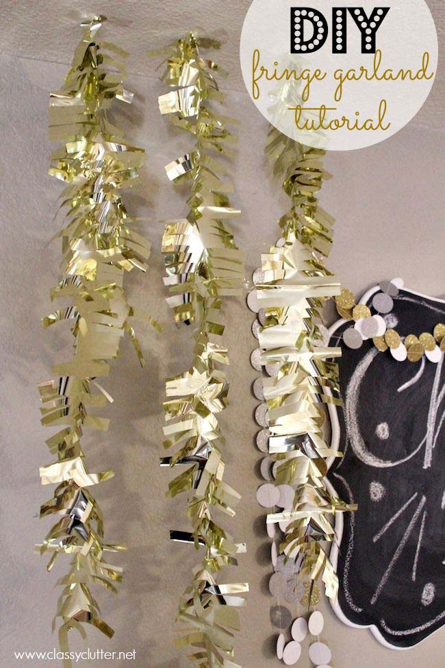 Fringe Garland #NewYear #decorations #decorhomeideas