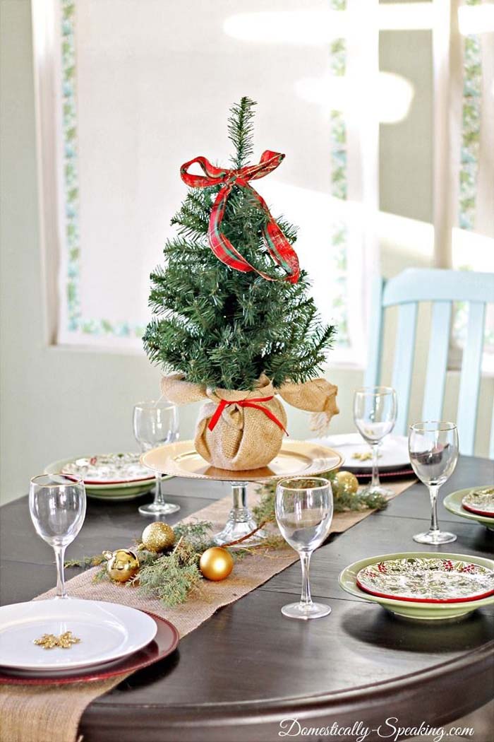 Get a Mini Tree #Christmas #style #decorhomeideas