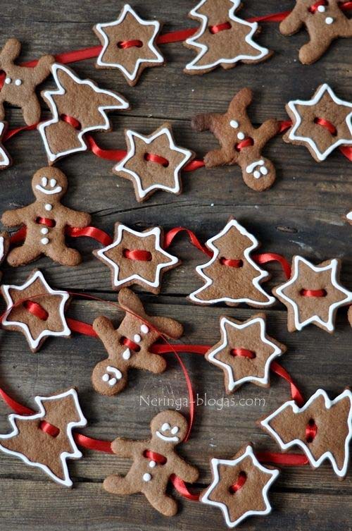 Gingerbread Joy #Christmas #DIY #garland #decorhomeideas