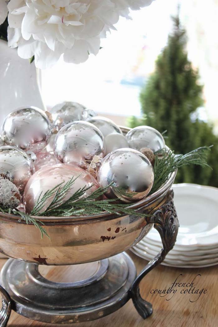 Give Ornaments a Different Use #Christmas #style #decorhomeideas