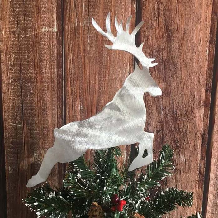 Handmade Aluminum Metal Reindeer Tree Topper #Christmas #reindeer #decorhomeideas
