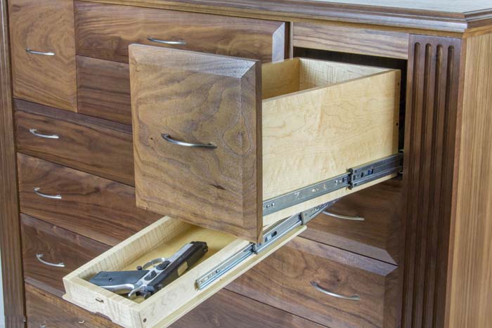 Hidden Gun Storage Drawer