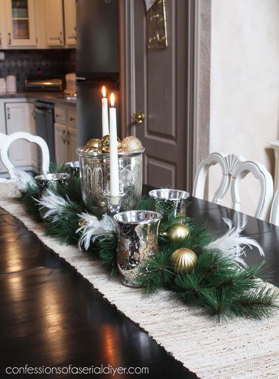 Holiday Dining Table #Christmas #cheap #elegant #decorhomeideas