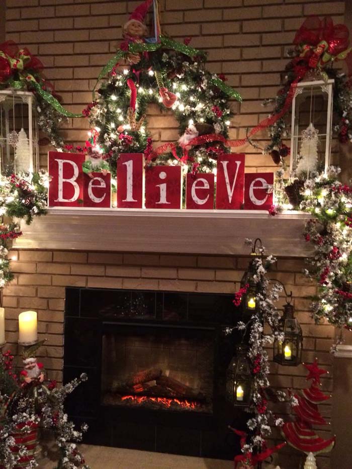I Believe in Santa Clause #Christmas #indoordecorations #decorhomeideas