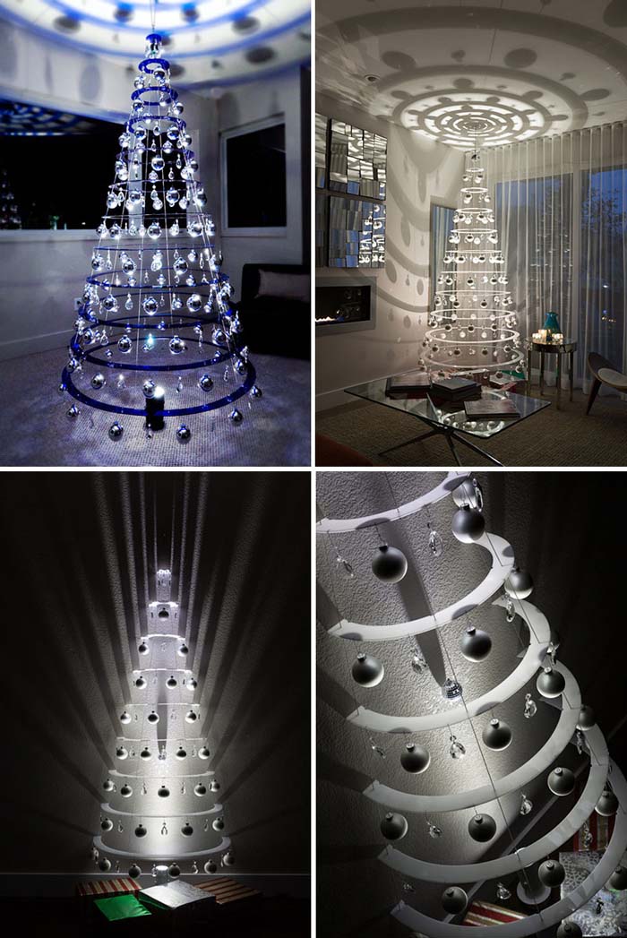 Modern Christmas Tree #Christmas #Christmastree #nontraditional #decorhomeideas