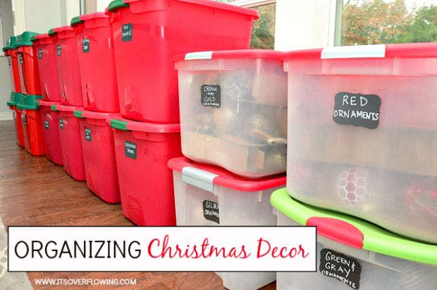 Organizing Christmas Decor