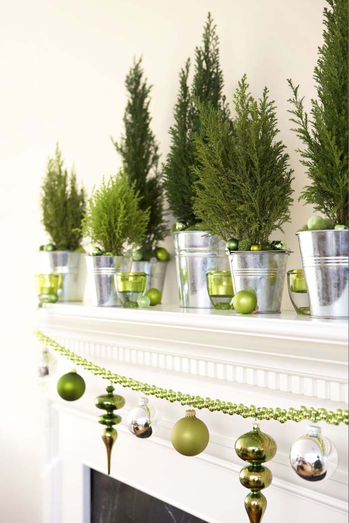 Plant a Row of Trees #Christmas #style #decorhomeideas