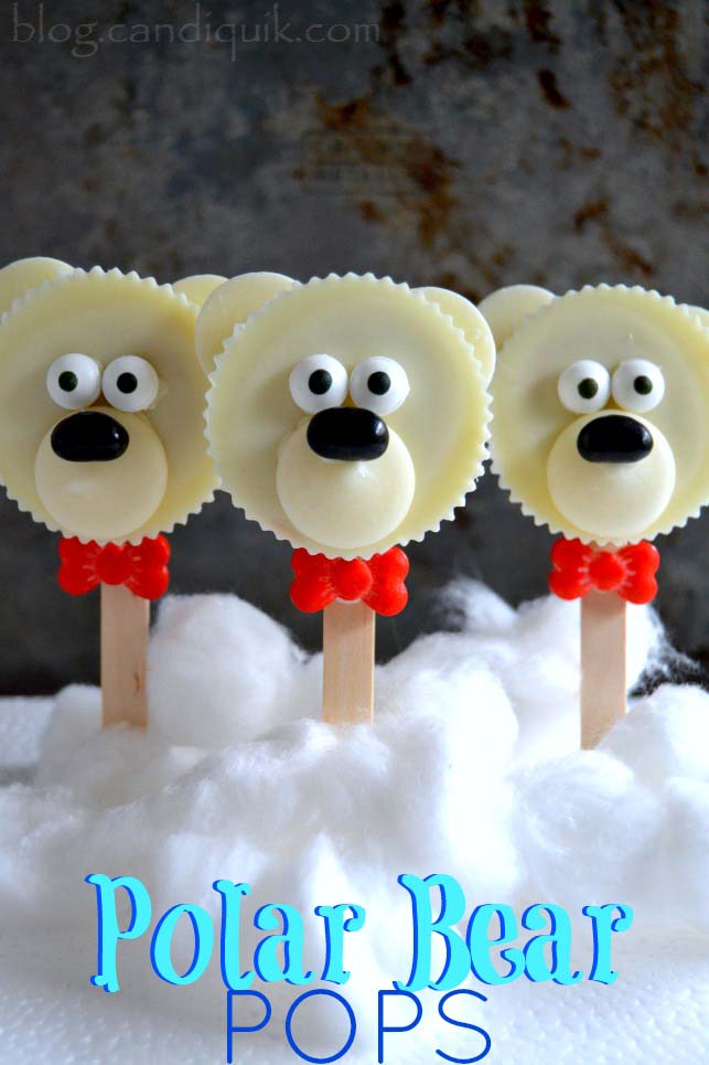 Polar Bear Pops #Christmas #treats #decorhomeideas