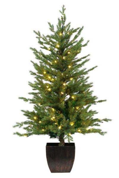 Potted Artificial Christmas Tree #Christmas #Christmastree #artificialtree #decorhomeideas