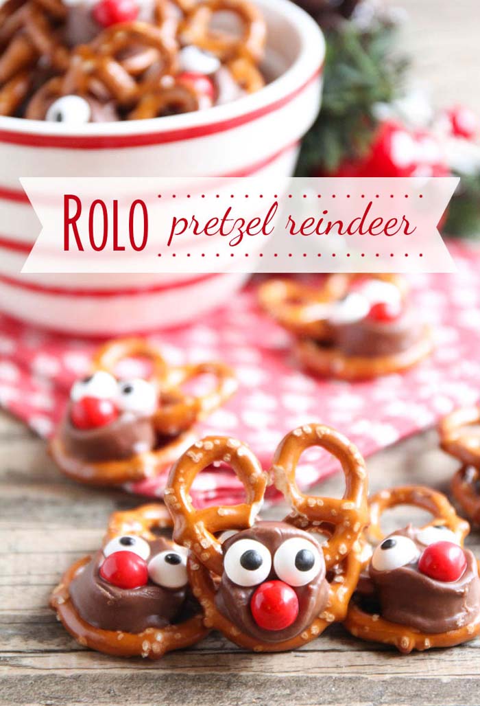 Rolo Pretzel Reindeer #Christmas #treats #decorhomeideas
