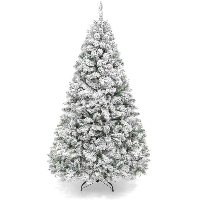 Snow Flocked Artificial Christmas Tree #Christmas #Christmastree #artificialtree #decorhomeideas