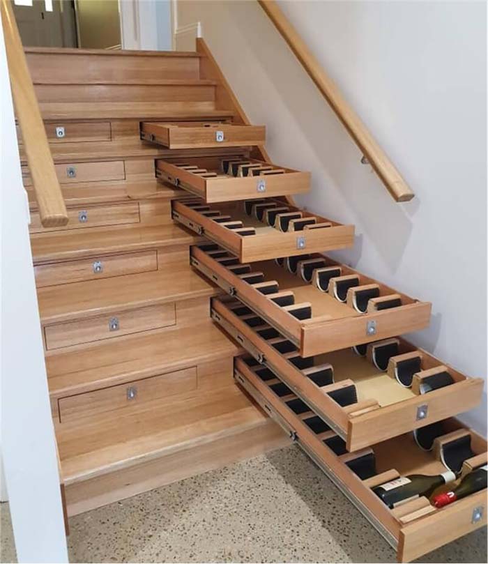 Under Stair Wine Storage