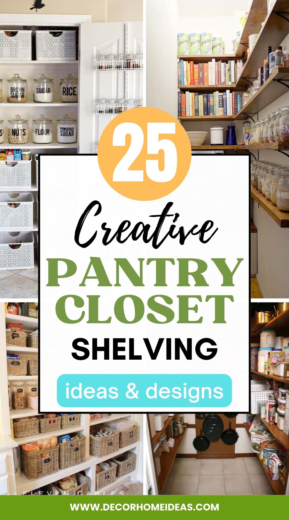 Get organized and maximize your pantry space with these brilliant pantry closet shelving ideas! Discover innovative solutions for creating functional and stylish storage in your pantry, from adjustable shelves to pull-out drawers and more, to keep your kitchen essentials tidy and easily accessible.
