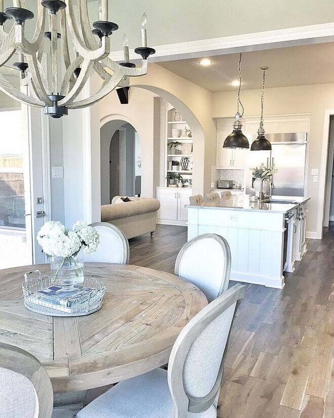 A Clean, White Space with Vintage Charm #farmhouse #diningroom #decorhomeideas