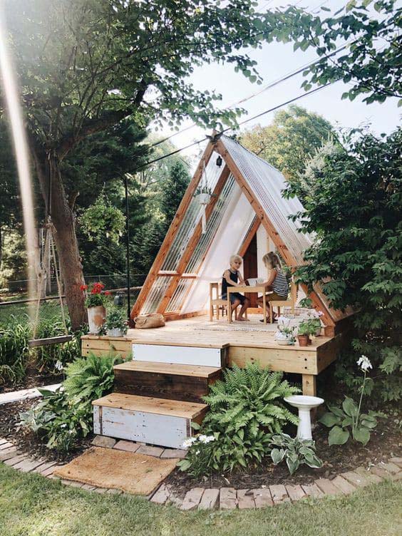 A-Frame Plastic Kids' Cabin #backyardhouse #decorhomeideas