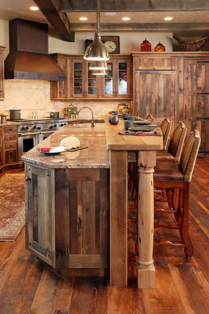 A Walk In The Woods Paneled Kitchen #rustic #kitchencabinet #decorhomeideas