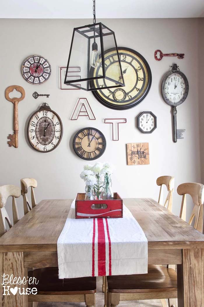 A Wall Arrangement with a Lot of Character #farmhouse #diningroom #decorhomeideas