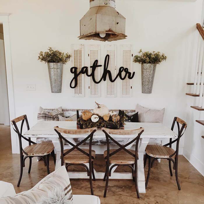 An Artistic Design with Bold Contrast #farmhouse #diningroom #decorhomeideas