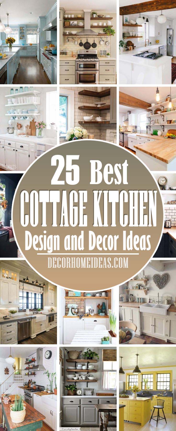 Best Cottage Kitchen Design Ideas. Whether sheathed in beaded board or furnished from flea markets, cottage kitchens are a welcoming place to gather with family and friends. Get the look in your kitchen with these style tips. #decorhomeideas