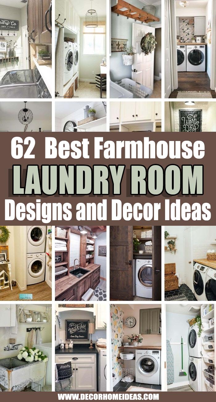 Best Farmhouse Laundry Room Design And Decor Ideas. That modern farmhouse laundry room transformation may be the only thing you need to keep the enjoyable feeling of doing your laundry. Get fresh ideas here! #decorhomeideas