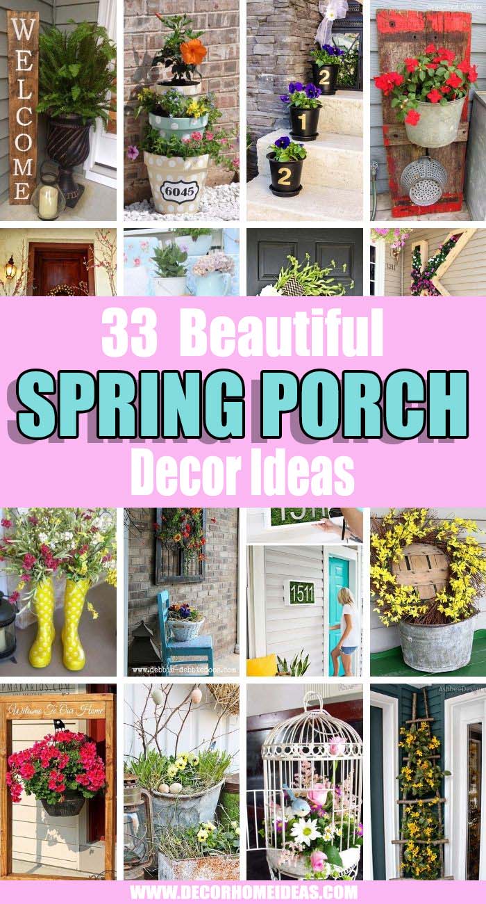 Best Spring Porch Decor Ideas. Spring is upon us and it's time to spruce up your curb appeal and get ready to sip some sweet tea with company on the front porch! We will help you decorate it the best way possible. #decorhomeideas