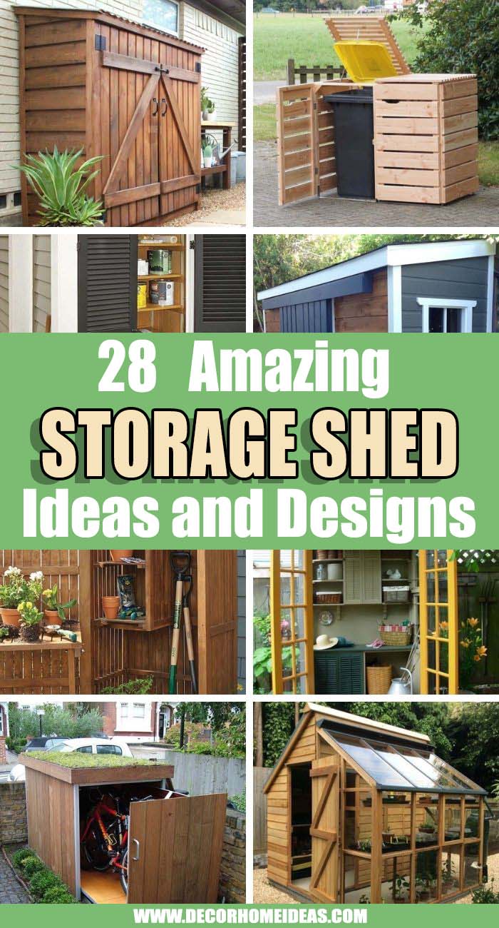 Best Storage Shed Ideas. While sheds are normally used to keep your gardening tools and landscaping items neatly tucked away, there's a whole lot of other purposes these outdoor spaces can serve. #decorhomeideas