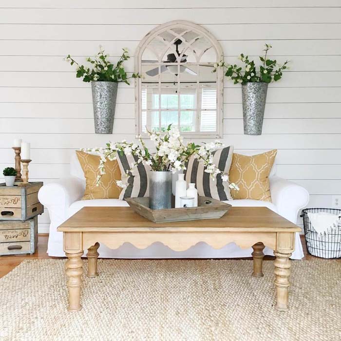 Bring Galvanized Steel Planters Inside #farmhouse #design #decorhomeideas