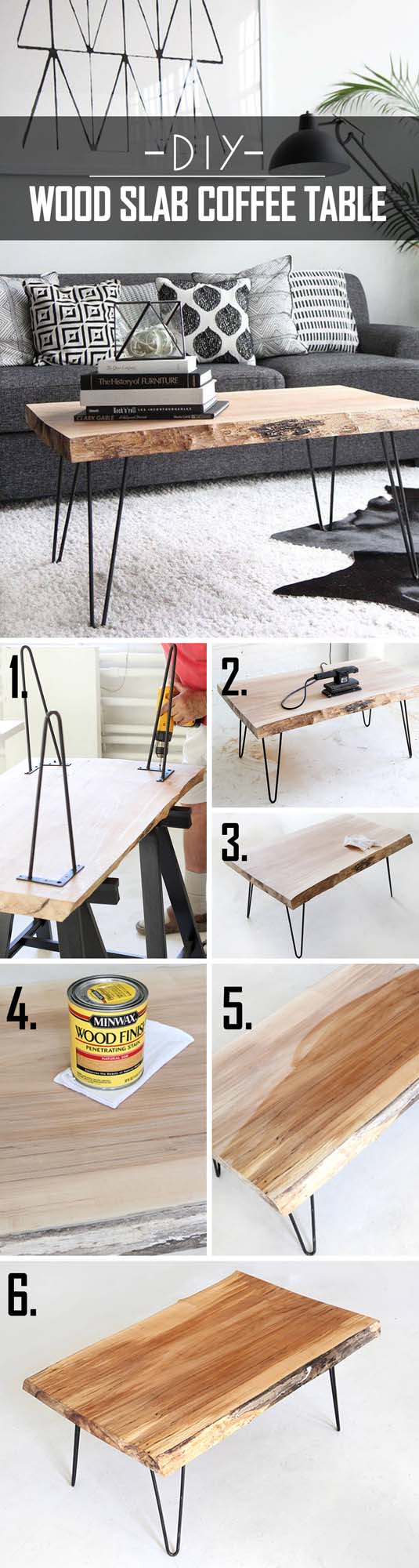 Build Your Own Hardwood Coffee Table #diy #weekendproject #decorhomeideas